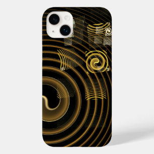 Coque Case-Mate iPhone Vagues dorées hypnotiques Art abstrait moderne