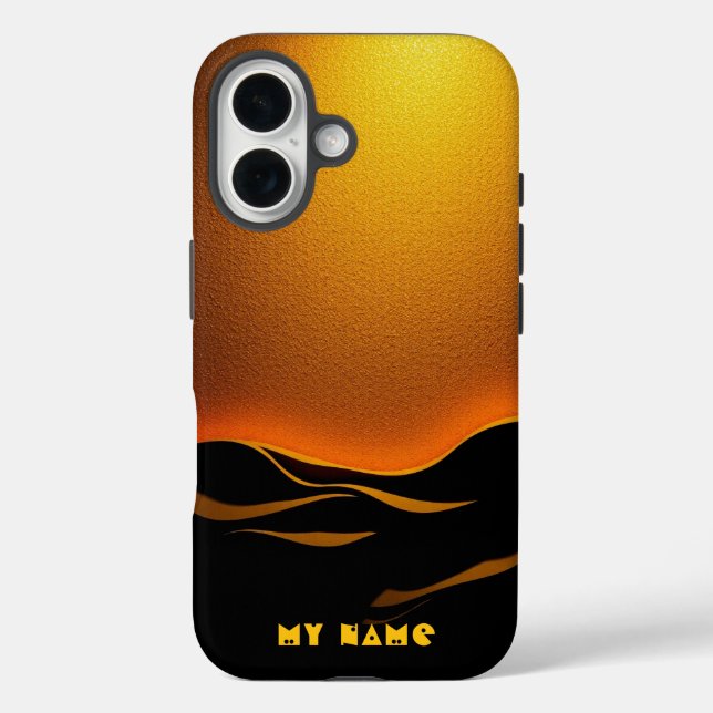 Coques Case-Mate iPhone Vagues du désert d'or au coucher du soleil (Verso)