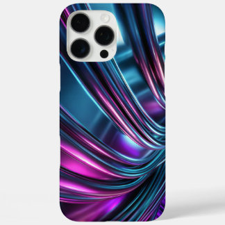Coque iPhone 16 Pro Max Vagues Métalliques Fluides