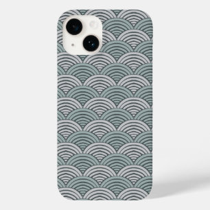 Coque Case-Mate iPhone Vagues modernes Gris Main dessinée Arches de péton