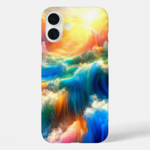 Coque Pour iPhone 16 Plus Vagues océaniques Artsy
