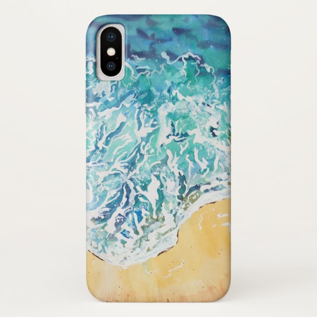 Coques Case-Mate iPhone Vagues océaniques sur la plage (Dos)