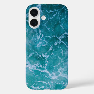 Coque Pour iPhone 16 Vagues profondes de l'océan bleu