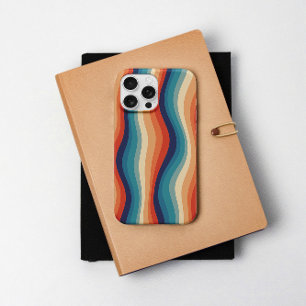 Coque iPhone 16 Pro Vagues Rétro Colorées Vintage