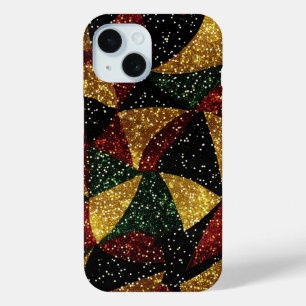 Coque Case-Mate iPhone Vagues rouges jaunes vertes de Parties scintillant