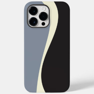 Coque Case-Mate iPhone Vagues simples 2 en noir, gris et crème
