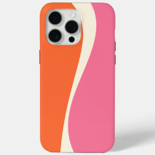 Coque Case-Mate iPhone Vagues simples 2 en rose, orange et crème