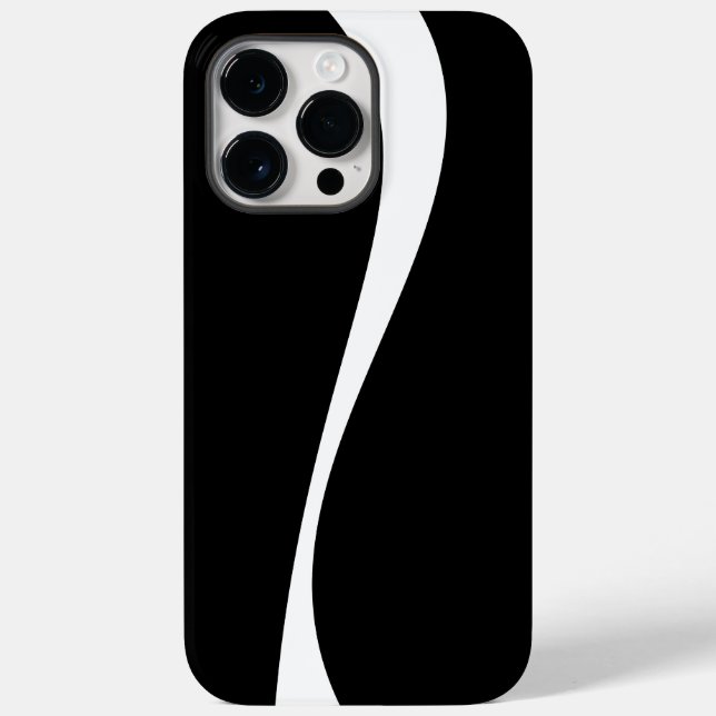 Coques Case-Mate iPhone Vagues simples 2 - Noir et blanc (Verso)