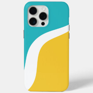 Coque Case-Mate iPhone Vagues simples 3 - Turquoise et Jaune