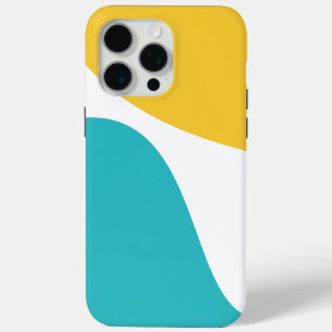 Coque Case-Mate iPhone Vagues simples 4 - Turquoise et Jaune