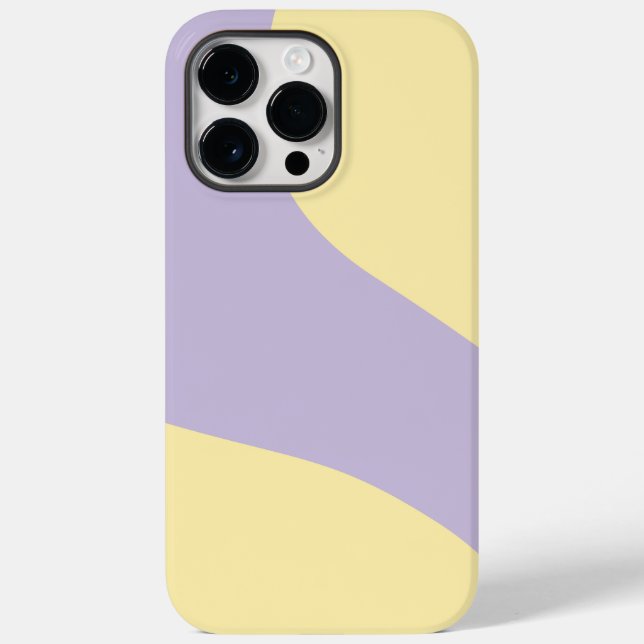 Coques Case-Mate iPhone Vagues simples en jaune pastel et violet (Verso)