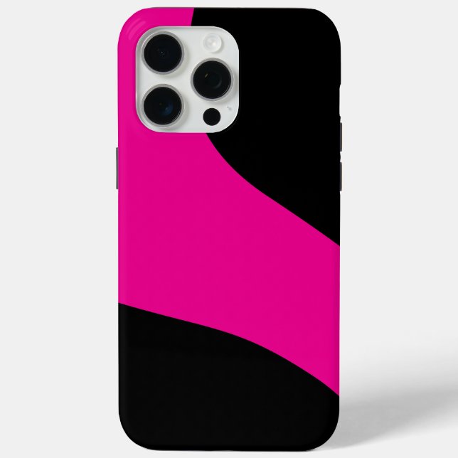 Coques Case-Mate iPhone Vagues simples en Magenta et noir (Verso)