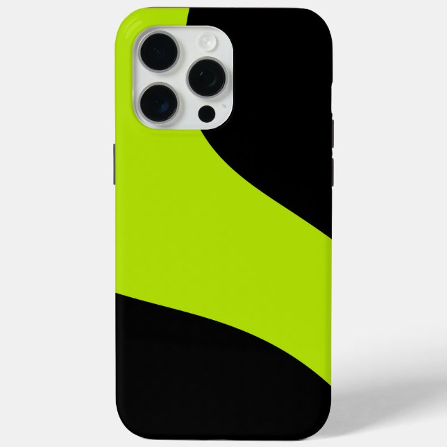 Coques Case-Mate iPhone Vagues simples en vert citron (Verso)