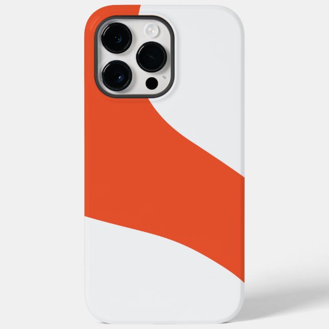 Coques Case-Mate iPhone Vagues simples - orange et blanc (Verso)
