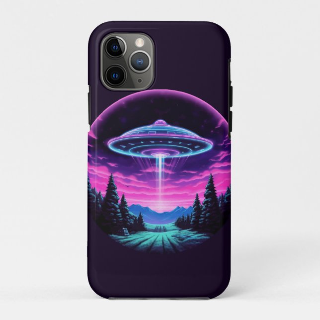 Coques Case-Mate iPhone Vaisseau Spatial Extraterrestre Rétro Futuriste (Dos)