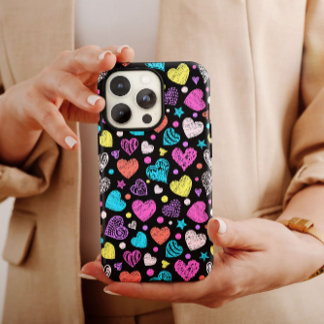 Coque Case-Mate iPhone Valentine Chalk Hearts | iPhone 14 Case-Mate