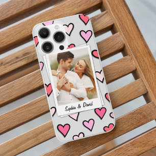 Coque Case-Mate iPhone Valentine Couple Photo personnalisée Monogramme Fo