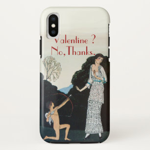 COQUE Case-Mate iPhone VALENTINE ? NON, MERCI / RÉTRO ANTI SAINT-VALENTIN