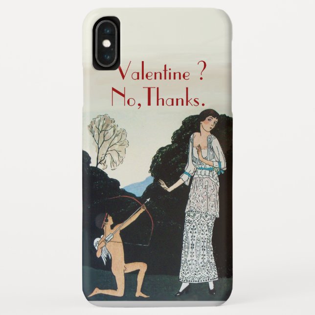 COQUES Case-Mate iPhone VALENTINE ? NON, MERCI / RÉTRO ANTI SAINT-VALENTIN (Dos)