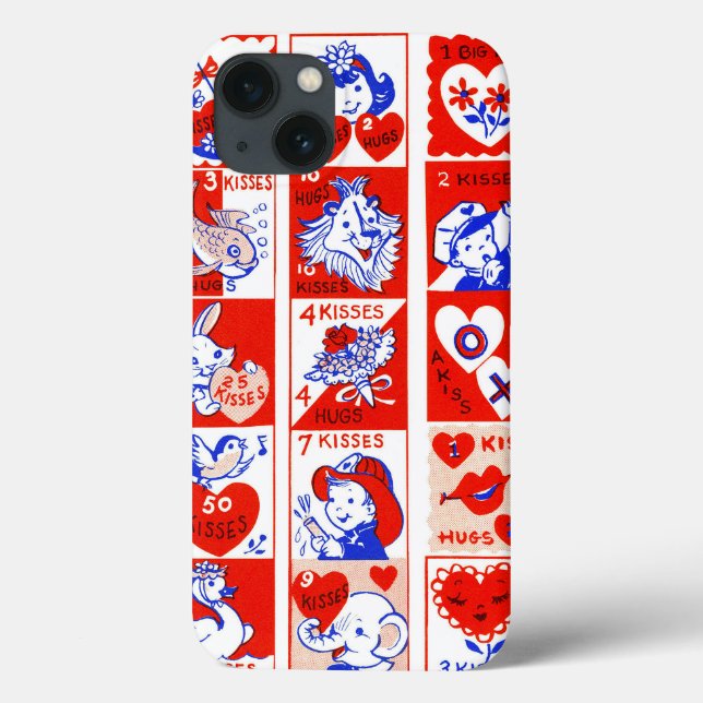 Coques Case-Mate iPhone Valentine Retro Love Hugs Motif (Verso)