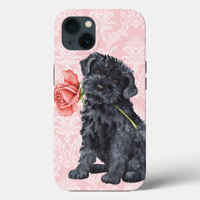 Coques Case-Mate iPhone Valentine Rose Kerry Blue Terrier (Verso)