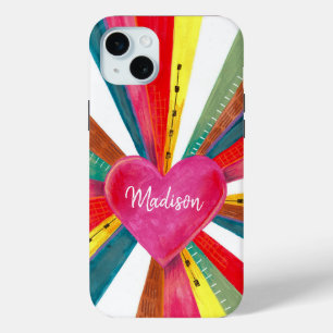 Coque Case-Mate iPhone Valentine rose soleil ensoleillé arc-en-ciel rétro