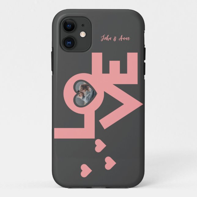 Coques Case-Mate iPhone Valentines Couple Heart Photo personnalisée person (Dos)