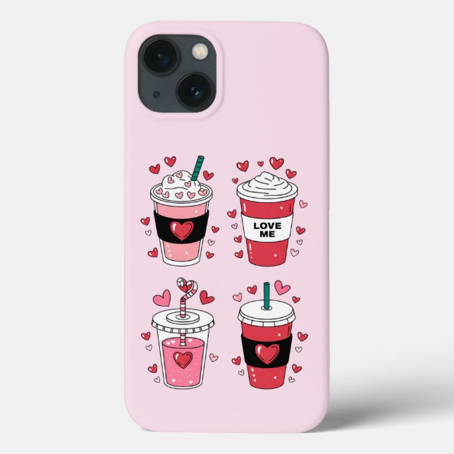 Coques Case-Mate iPhone Valentines Day Latte Coffee Lover (Verso)