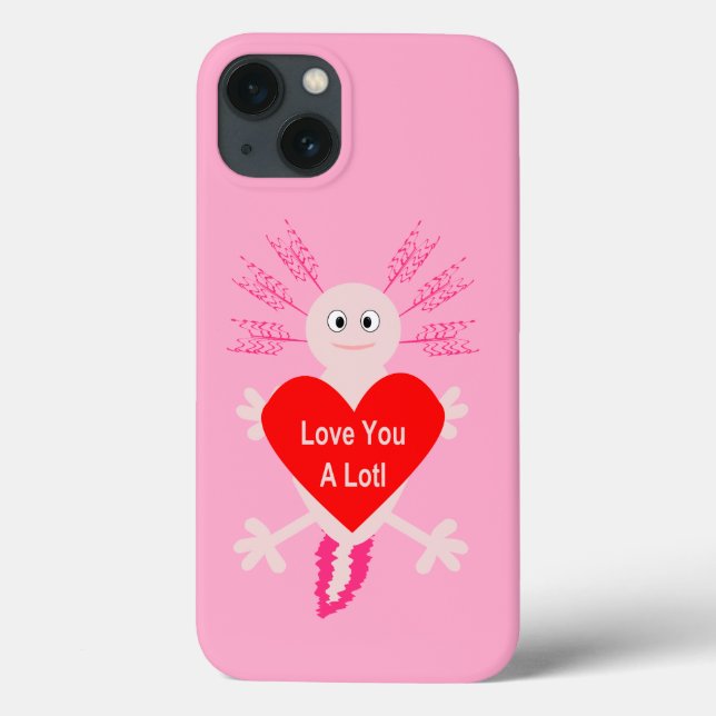 Coques Case-Mate iPhone Valentines Jour Amour Coeur Axolotl (Verso)