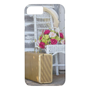 Case-Mate iPhone Case valise rétro et panier à fleurs