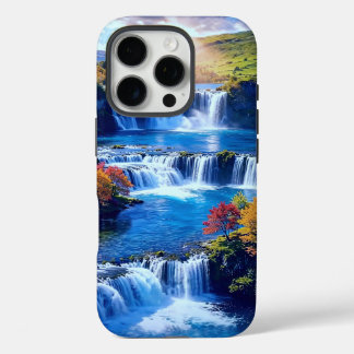 Coque iPhone 16 Pro Vallée en cascade ensoleillée 001