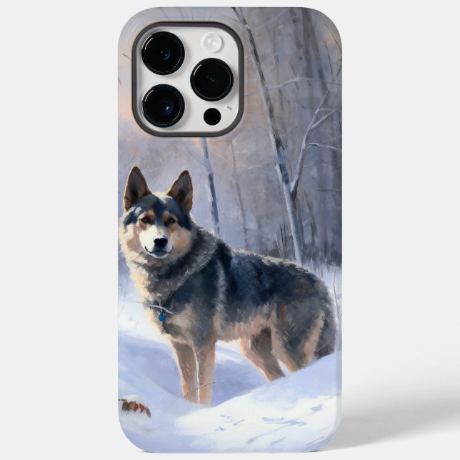 Coques Case-Mate iPhone Vallhund suédois Laisser neiger Noël (Verso)