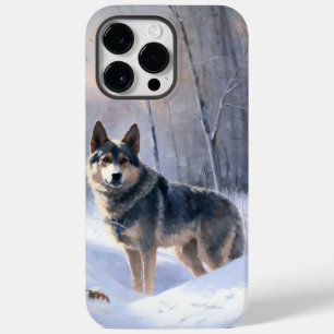 Coque Case-Mate iPhone Vallhund Suédois Qu'il neige Noël