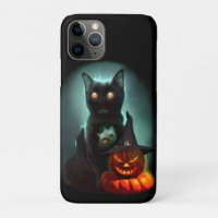 Vampire Chat et Assistant Citrouille Halloween Sur