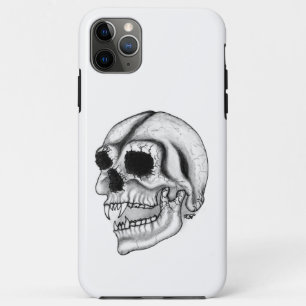 Coque iPhone 11 Pro Max Vampire crâne noir et blanc