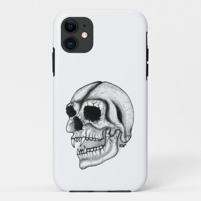 Coques Case-Mate iPhone Vampire crâne noir et blanc (Dos)