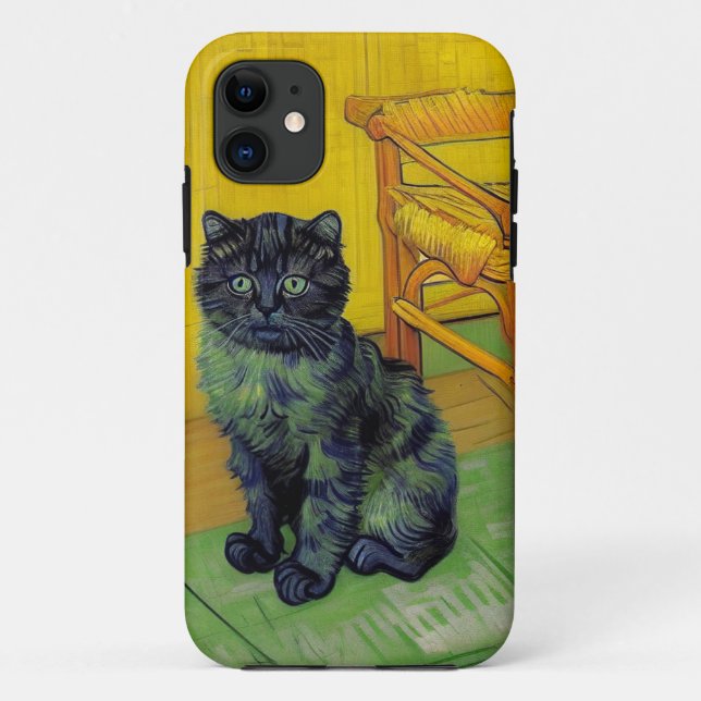 Coques Case-Mate iPhone Van Gogh Black Cat (Dos)