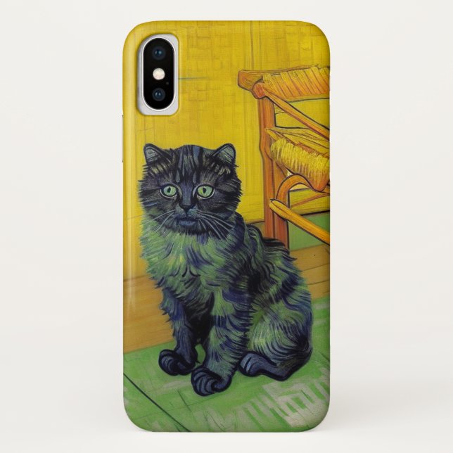 Coques Case-Mate iPhone Van Gogh Black Cat (Dos)