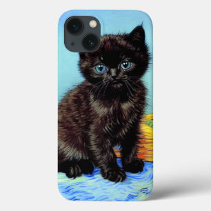 Case-Mate iPhone Case Van Gogh Black Kitten avec fils