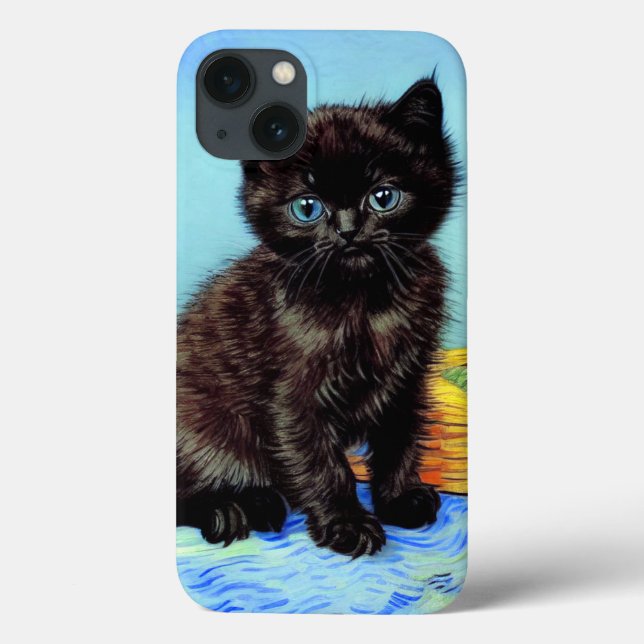 Coques Case-Mate iPhone Van Gogh Black Kitten avec fils (Verso)