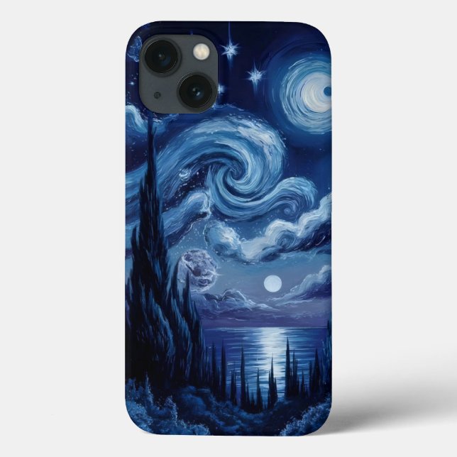 Coques Case-Mate iPhone Van Gogh Inspired: Starry Night Ocean Edition (Verso)