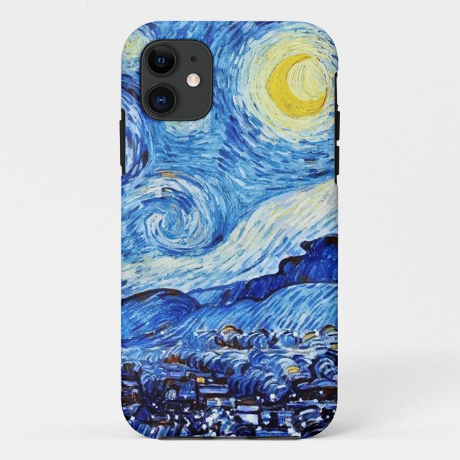 Coques Case-Mate iPhone Van Gogh - La Nuit étoilée - Blancs Noël (Dos)