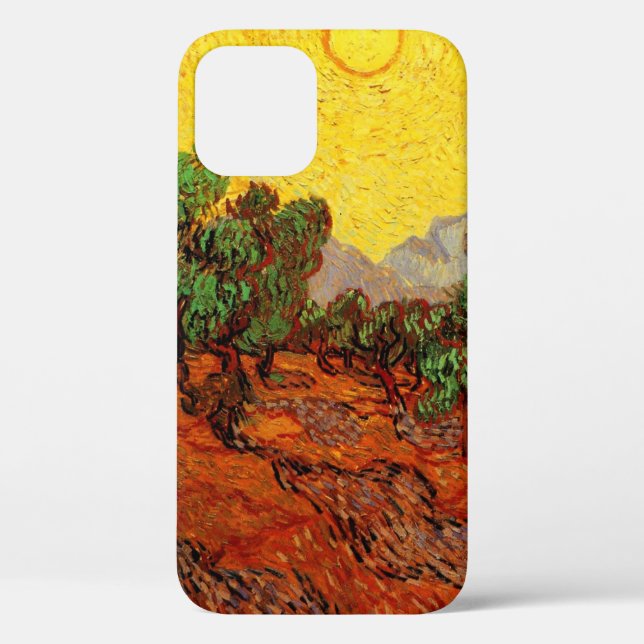 Coques Case-Mate iPhone Van Gogh Oliviers avec ciel jaune et soleil (Verso)