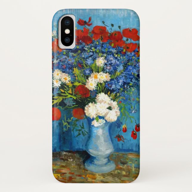 Coques Case-Mate iPhone Van Gogh Vase avec Cornflowers et Poppies (Dos)