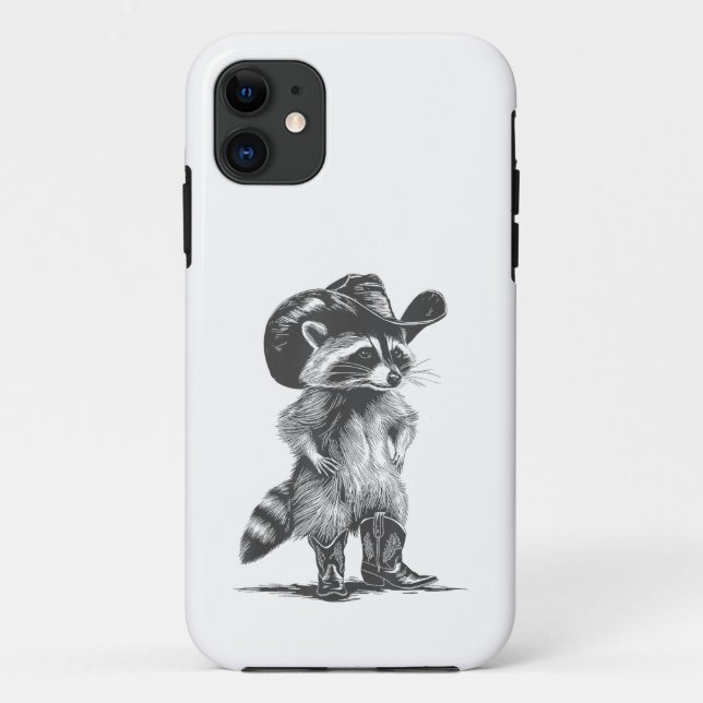 Coques Case-Mate iPhone Vaqueur Raton Laveur Drôle Raton Laveur Graphique  (Dos)