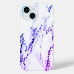 Coque Case-Mate iPhone Variété de Marbres aux Veines Violettes et Bleuâtr