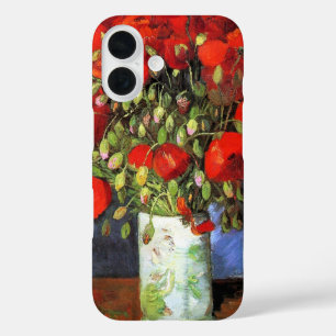 Coque Pour iPhone 16 Vase aux coquelicots rouges peinture de Van Gogh