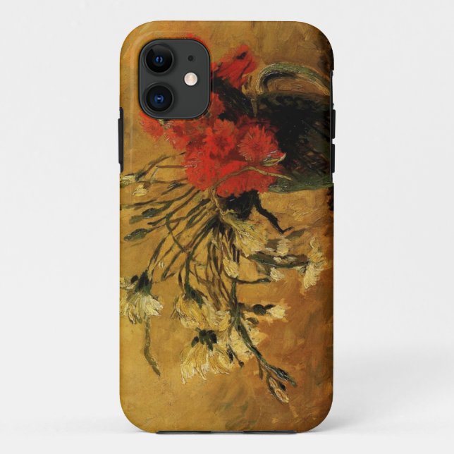 Coques Case-Mate iPhone vase avec des oeillets rouges et blancs, van Gogh (Dos)