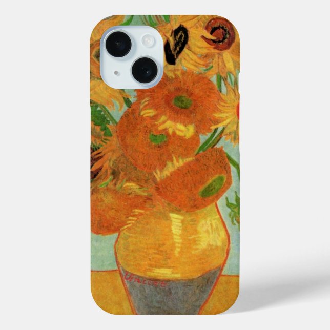 Coques Case-Mate iPhone Vase avec douze tournesols de Vincent van Gogh (Verso)