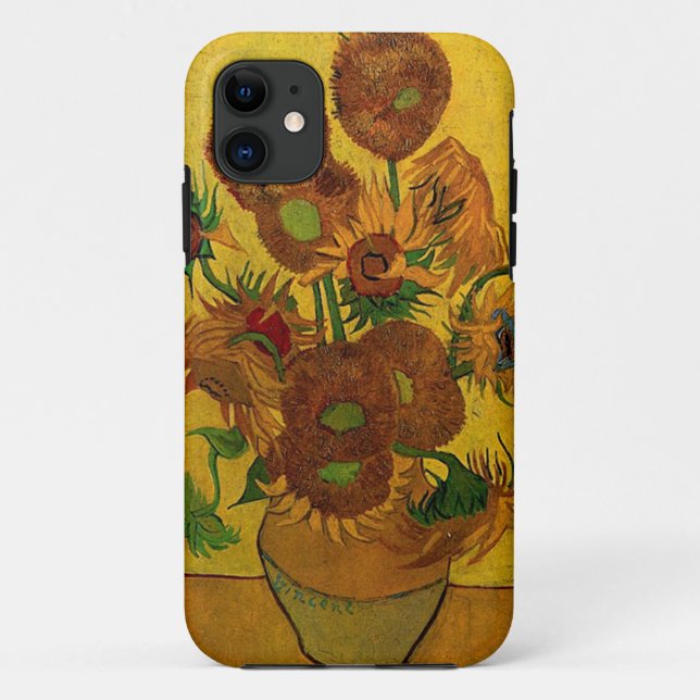 Coques Case-Mate iPhone Vase avec quinze tournesols (Dos)